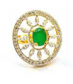 Emerald Diamond Cocktail Ring