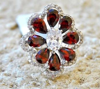 Garnet Cocktail Ring 1