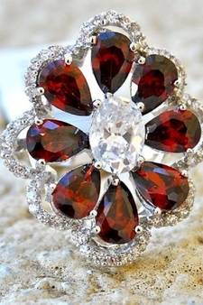 Garnet Cocktail Ring