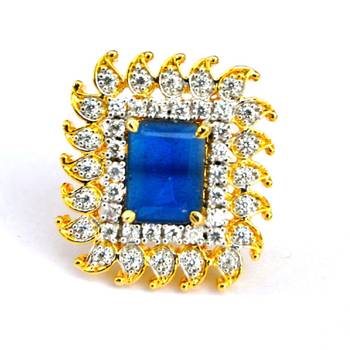 Saphire Diamond Cocktail Ring 1