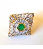 Emerald Diamond Cocktail Ring