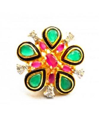 Tricolor Cocktail Ring 1