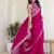 Hot Pink Rangoli Silk Cording Embroidered & 3 MM +7 MM Double Sequins Bridal Saree