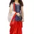 Kids Heavy Cotton Silk Blue Top And Red Partywear Patiala Salwar Suit For Girls Wear