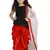 Black Top And Red Salwar Suit Set For Girls 