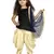 Black Top And Cream Patiala Salwar Suit Set For Girls Wear 