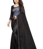 Black Colored Partywear Art Silk Saree With Blouse