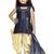 Kids Blue Top And Cream Patiala Salwar Suit For Girls 