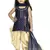 Kids Blue Top And Cream Patiala Salwar Suit For Girls 