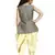 Kids Cotton Silk Grey Top And Cream Patiala Salwar Suit Set For Girls