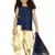 Kids Cotton Silk Blue Top And Cream Patiala Salwar Suit For Girls 
