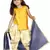 Kids Cotton Silk Yellow Top And Cream Patiala Salwar Suit 