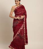 Golden plain lycra saree with blouse