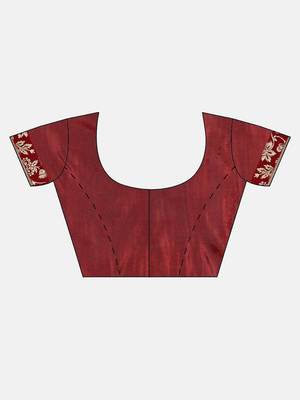 Golden plain lycra saree with blouse 4