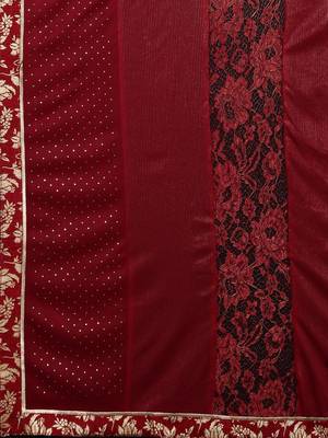 Golden plain lycra saree with blouse 5
