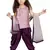 Kids Cotton Silk Pink Top And Purple Patiala Salwar Suit For Girls 