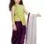 Kids Musterd Top And Purple Patiala Salwar Suit Dress For Girls 