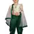 Kids White Blouse And Green Patiala Salwar Suit Dress For Girls 