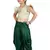 Kids White Blouse And Green Patiala Salwar Suit Dress For Girls 