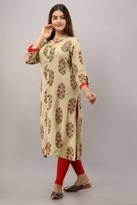 Green printed rayon ethnic-kurtis 3