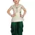Kids Cotton Silk White Top And Green Patiala Salwar Suit Dress For Girls 