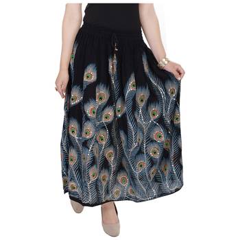 Black embroidered cotton skirts 1