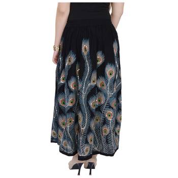 Black embroidered cotton skirts 2