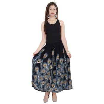 Black embroidered cotton skirts 3