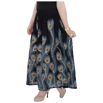 Black embroidered cotton skirts 4