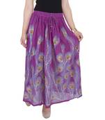 Purple embroidered cotton skirts