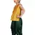 Kids Yellow Top And Green Patiala Salwar Suit Dress For Girls 