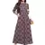 Indibelle Grey printed cotton long-dresses
