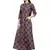 Indibelle Grey printed cotton long-dresses