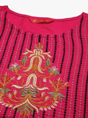 Pink embroidered rayon ethnic-kurtis 2