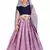 Kids Cotton Silk Blue Blouse And Pink Lehenga Choli Set 