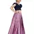 Kids Cotton Silk Blue Blouse And Pink Lehenga Choli Set 