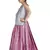 Kids Cotton Silk Silver Top And Pink Lehenga Choli Set 