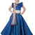 Kids Cotton Silk Royal Blue Lehenga Choli Set For Girls 