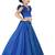 Kids Cotton Silk Royal Blue Lehenga Choli Set For Girls 