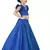 Kids Cotton Silk Royal Blue Lehenga Choli Set For Girls 
