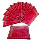 ATORAKUSHON 12 PCS SAREE COVERS DRESS PROTECTION SUIT KURTI SHIRT TROUSER single saree COVER MAROON