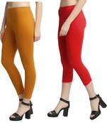 Multicolor plain cotton leggings