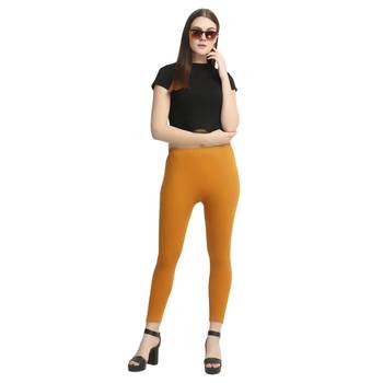 Multicolor plain cotton leggings 5