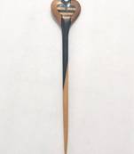 Striped Heart Wooden Hair Stick 