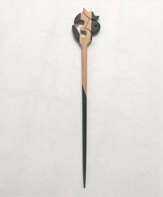 Hindu Om style Wooden HairStick for Women  1