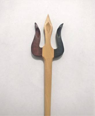 Hindu Trishul Design Wooden hairstick for women 2