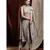 grey embroidered crepe kurta sets
