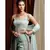 turquoise embroidered georgette kurta sets