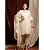 gold embroidered cotton kurta sets