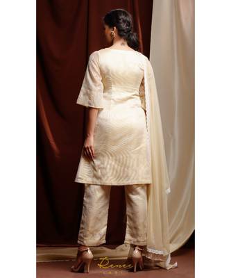 gold embroidered cotton kurta sets 4